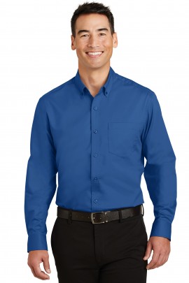 Port & Company SP10 Men's Long Sleeve Denim Shirt