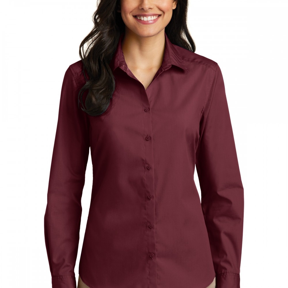 Port Authority LW100 Ladies Long Sleeve Poplin Dress Shirt