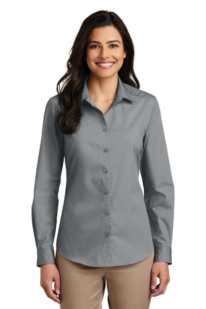 Port Authority LW100 Ladies Long Sleeve Poplin Dress Shirt