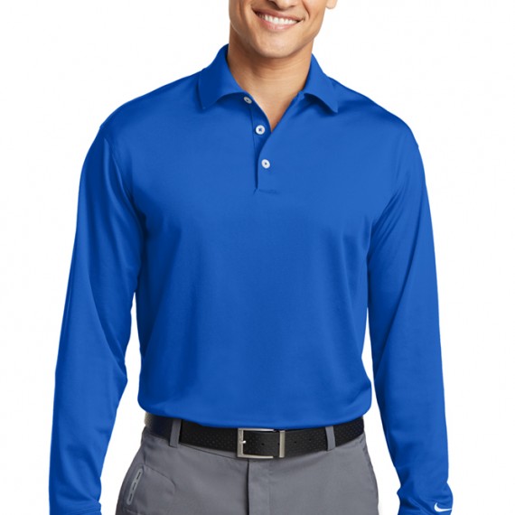 Nike 466364 Long Sleeve Golf Dri-Fit Stretch Tech Polo