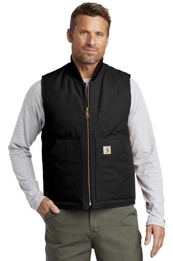 Custom Carhartt CTV01 Men's Quilt-Lined Duck Vest