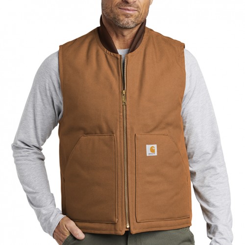 Custom Carhartt CTV01 Men's Quilt-Lined Duck Vest