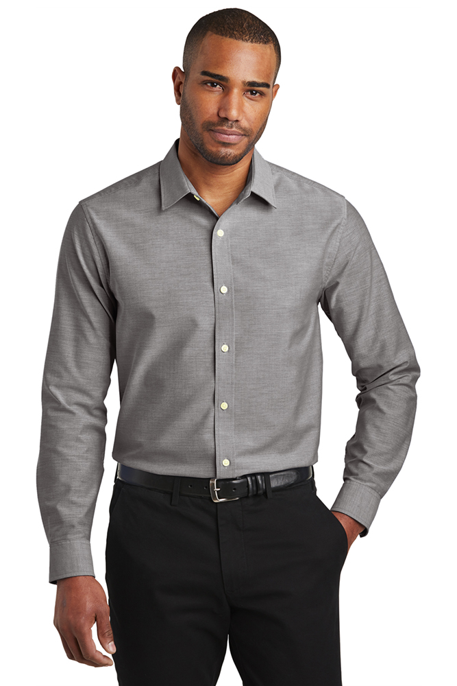 North End Men's Wrinkle Resistant Chest Pocket Long Sleeve Oxford Shirt 87038 