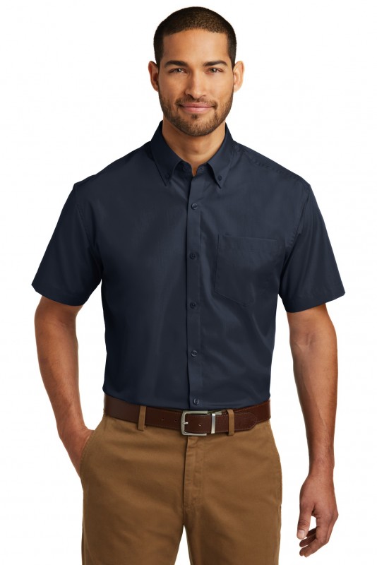 Value Short Sleeve Logo Dress Shirt - W100-Logo Shirts Direct