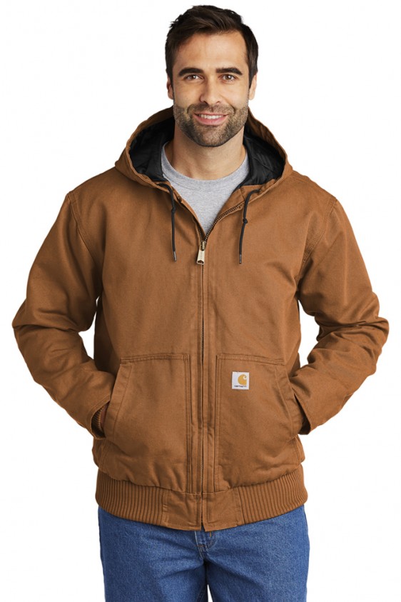 Carhartt Men's Washed Duck Insulated Active Jacket Dark Brown / Large