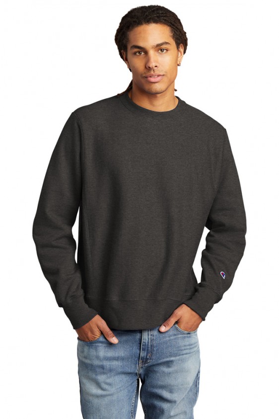 D.FRANKLIN Embroidery Logo Cropped Crew Neck Sweatshirt