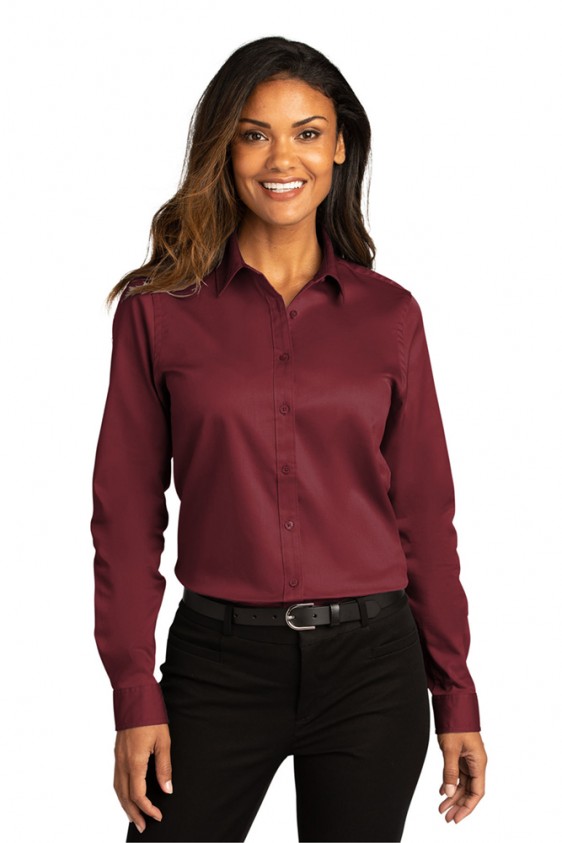 Port Authority Ladies SuperPro Twill Shirt. LW808
