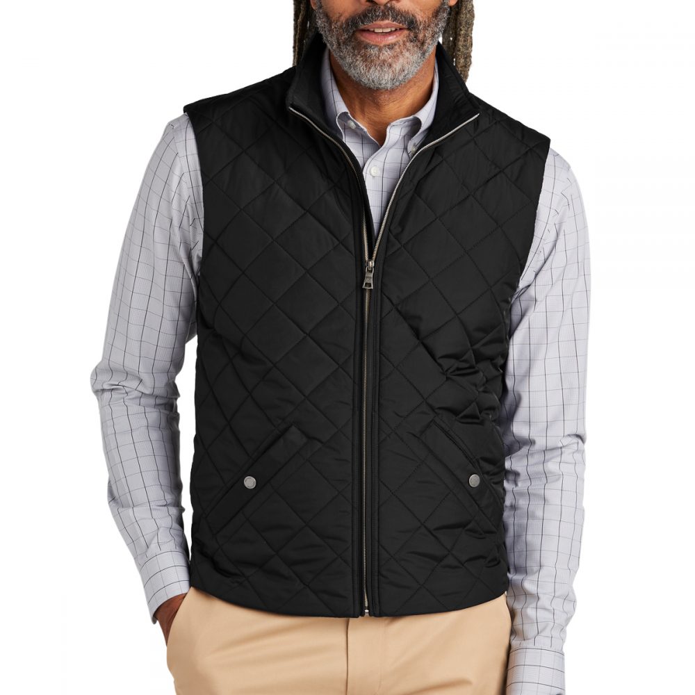 Brooks Brothers Quilted Vest -Men's BB18602-Logo Shirts Direct