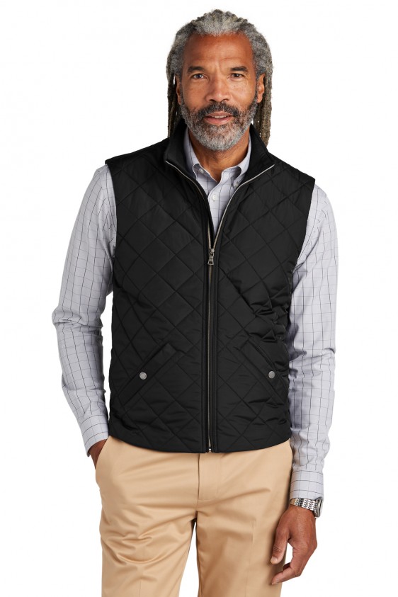 Brooks Brothers Quilted Vest -Men's BB18602-Logo Shirts Direct